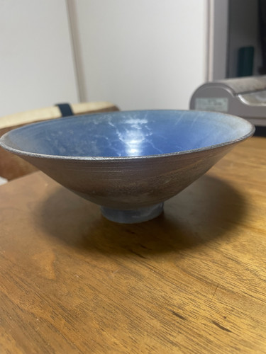 Kasama pottery blue bowl - pottery,