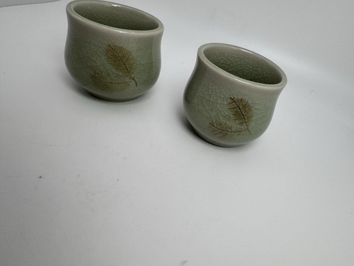 Set green crackle glaze - set,