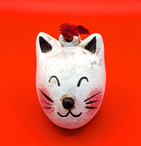 Kasama ware fox clay bell - ware,